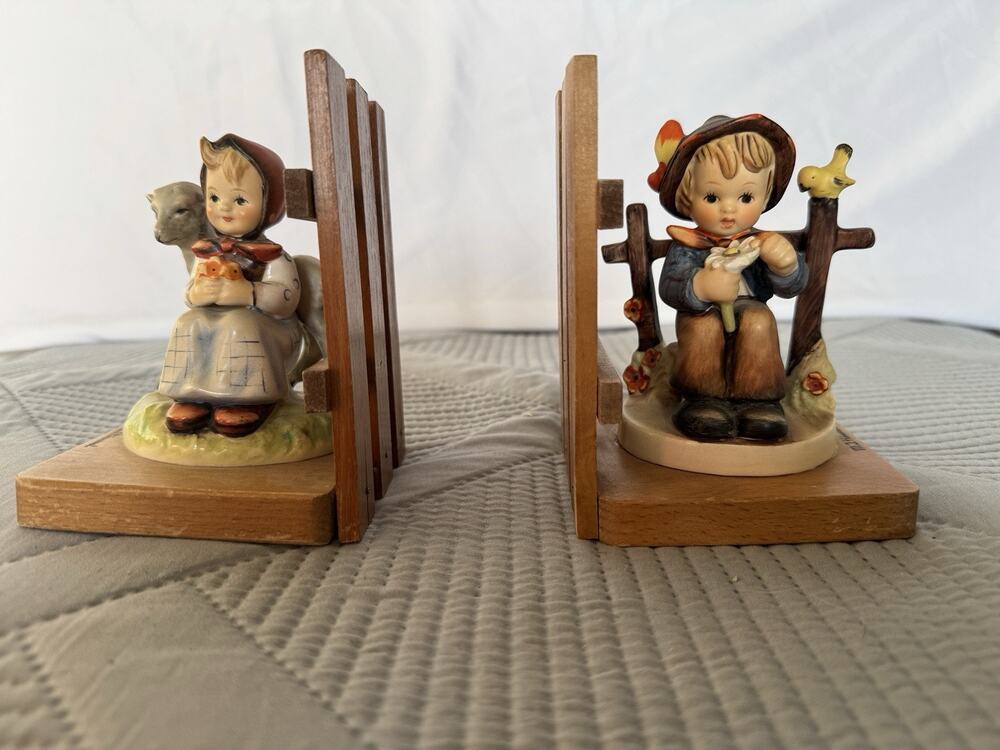 MJ Hummel Western Germany Bookends Love Me Not Goebel Figurine set